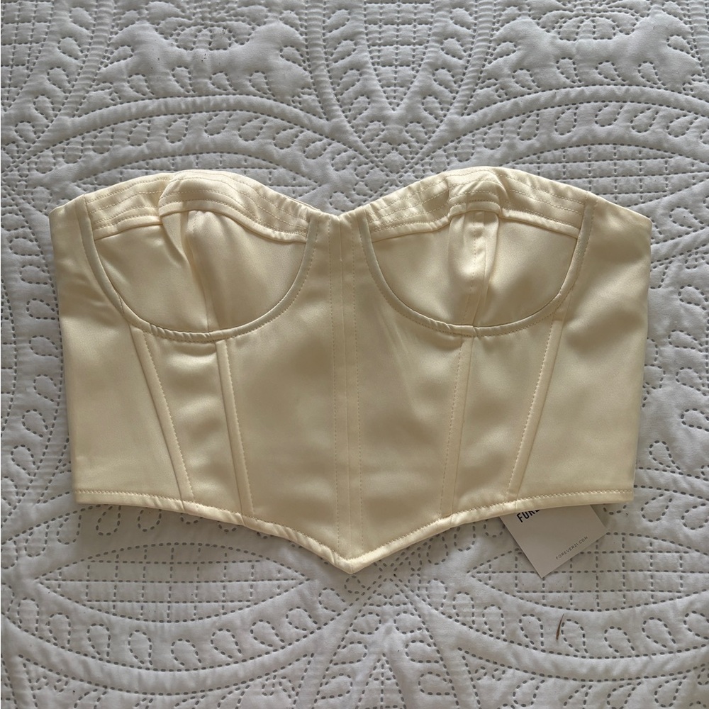 Elegant Cream Bustier Top